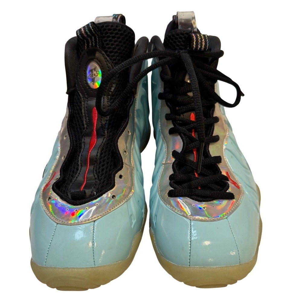 Nike Air Foamposite One Ice Blue Metallic Holographic Basketball Shoes